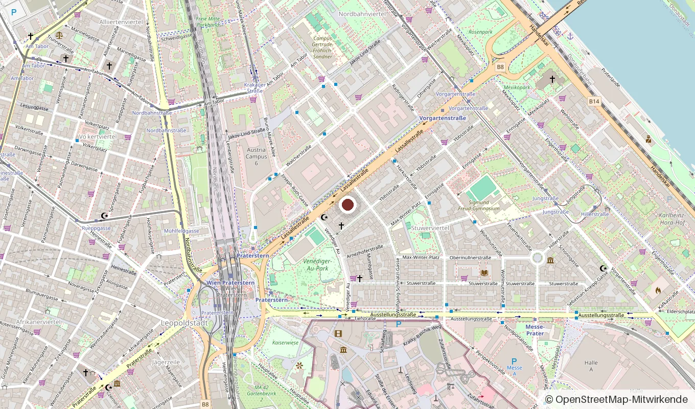Karte: Lassallestraße 10, 1020 Wien